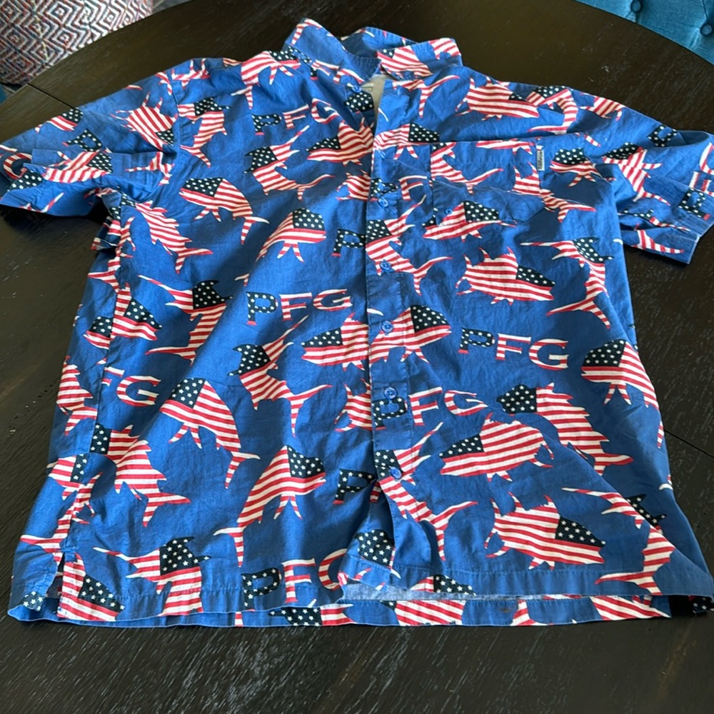 Columbia Mens PFG 4TH of July shirt sz.L